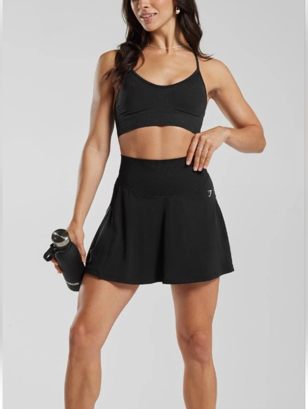 Gymshark Black Athletic Skirt with Built In Shorts